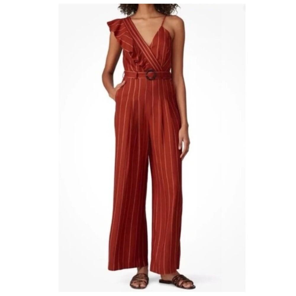 Three Floor Margaux Jumpsuit Womens XS Burnt Orange NO BELT